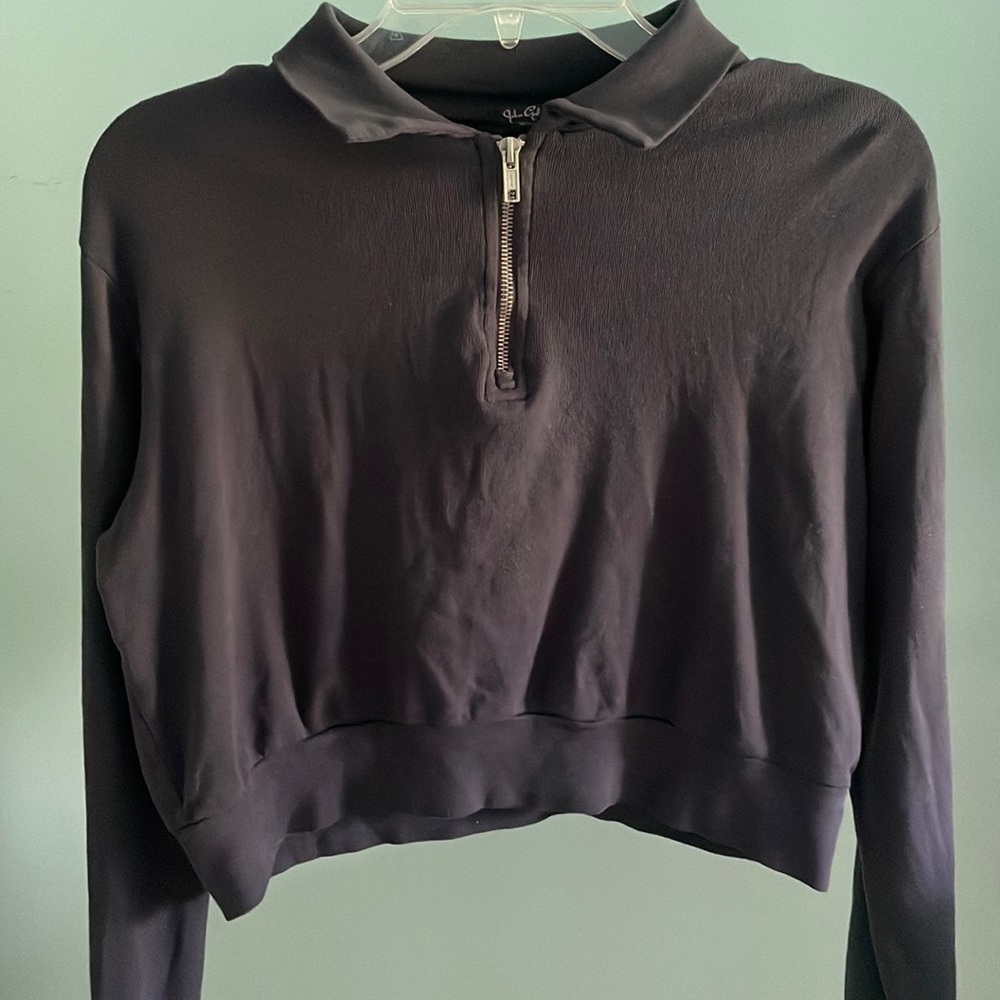 John Galt (Brandy Melville) Navy Blue/Gray Quarter Zip